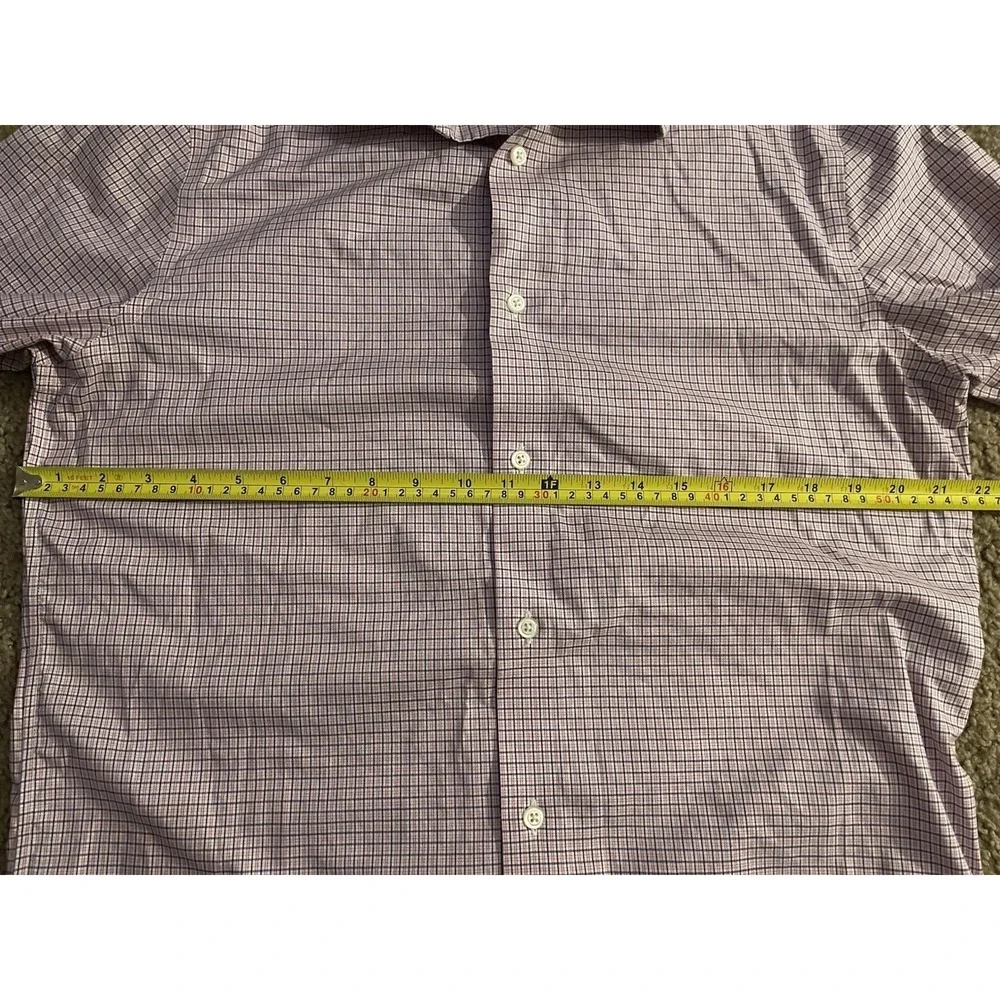 Banana Republic Long Sleeve Button Up Shirt Red White Blue Plaid Medium JBHS